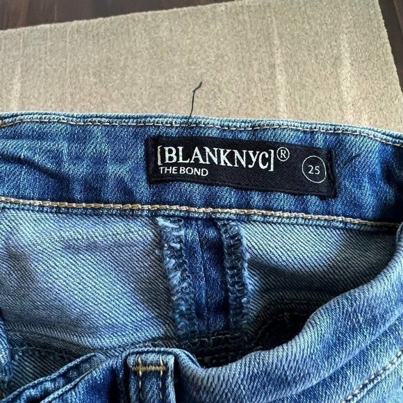 Nwt BlankNYC The Bond Ankle Slit Mid Rise Skinny Leg Stretch Denim Jeans 25 - Picture 6 of 7